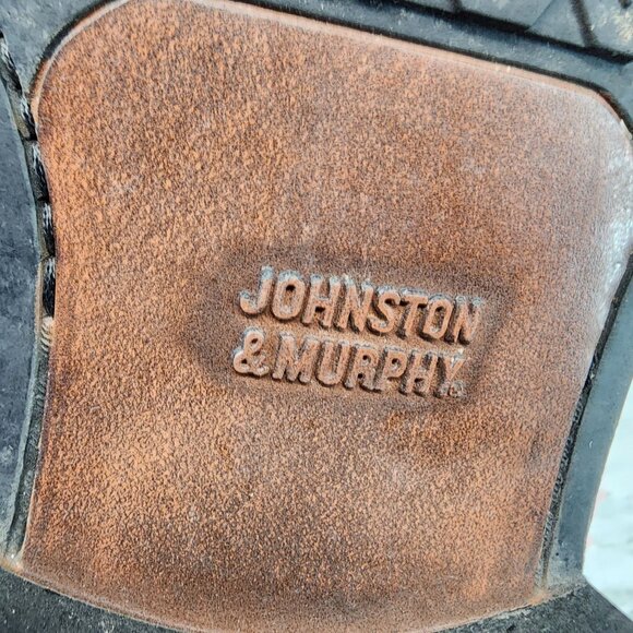 Johnston & Murphy Shoes Mens Size 12 Wing Tip Brown Leather Brogue Oxford *GUC* main image 11